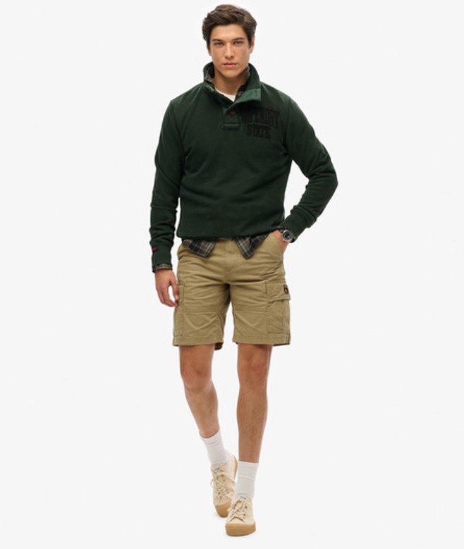 Superdry Herren Heavy Cargo-shorts aus Bio-baumwolle Beige - Größe: 30 von Superdry