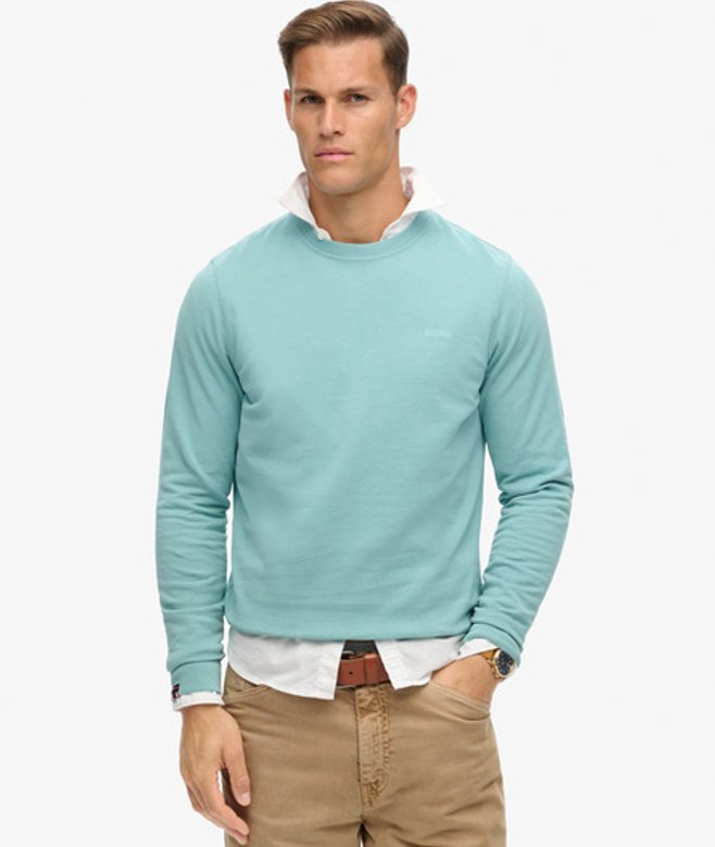 Superdry Herren Hellblau Klassisches Essential Sweatshirt, Größe: L von Superdry