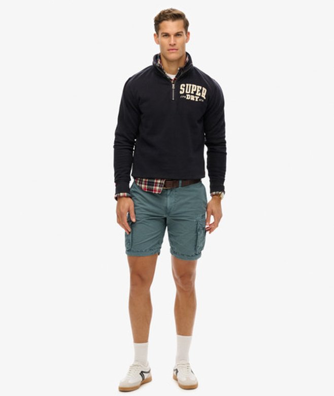 Superdry Herren Hellblau Leichte Parachute Shorts, Größe: 30 von Superdry