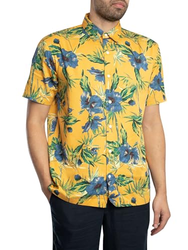 Superdry Herren Hemd mit Hawaii-Print Hawaii Gelb M von Superdry