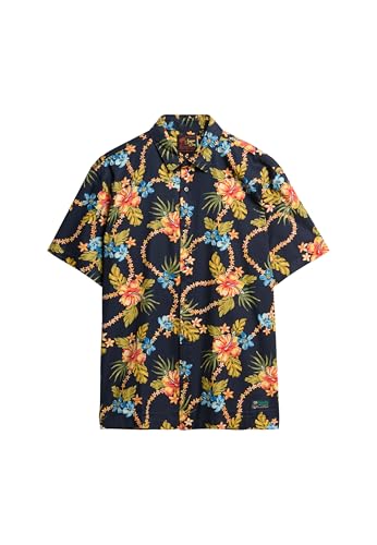 Superdry Herren Hemd mit Hawaii-Print Tropische Kette Marineblau L Superdry Herren Hemd mit Hawaii-Print Tropische Kette Marineblau L von Superdry