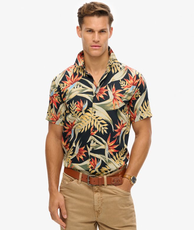 Superdry Men's Hemd mit Hawaii-print Marineblau - Größe: Xxl von Superdry