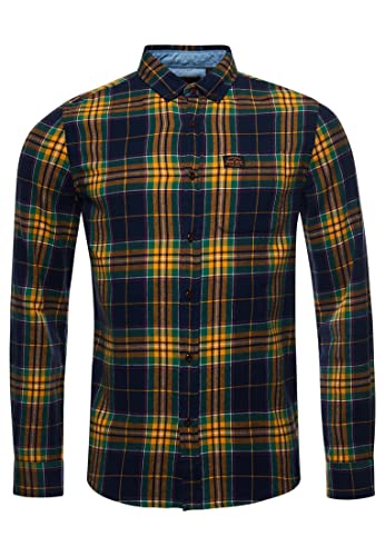 Superdry Herren Heritage Lumberjack Shirt, Tufnell Check Gold, S von Superdry