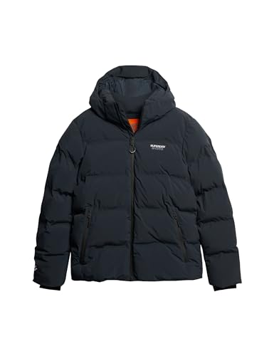 Superdry Herren Hooded Boxy Puffer Jacket Jacke, Eklipse Navy, Small von Superdry