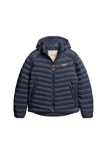 Superdry Herren Hooded Fuji Padded Jacket A4-gepolstert, Eklipse Navy, XXL von Superdry