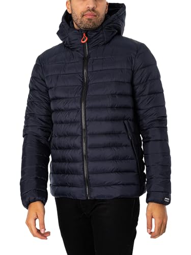 Superdry Herren Hooded Fuji Sport Padded JKT Anorak, Eklipse Navy, M von Superdry