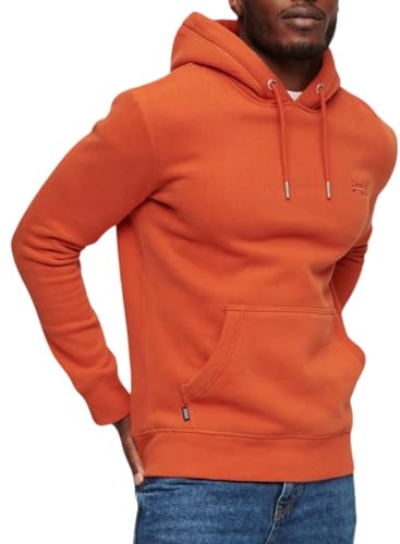 Superdry Herren Hoodie Sweatshirt, Denim Co Rust Orange, XL von Superdry