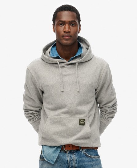 Superdry Herren Hoodie mit Lockerer Passform und Kontrastnaht Grau - Größe: L von Superdry