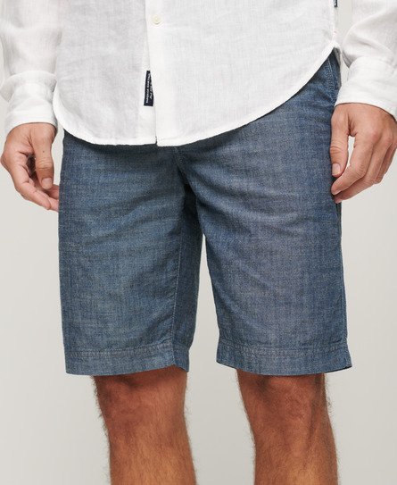 Superdry Herren Vintage International Chinoshorts Blau - Größe: 32 von Superdry