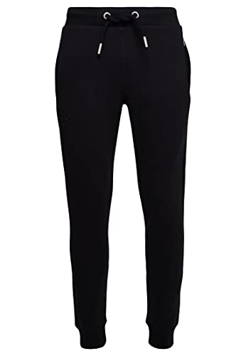 Superdry Herren Joggers Con puños Kapuzenpullover, schwarz, Large von Superdry