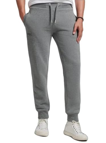 Superdry Herren Vintage Logo Jogginghose aus Bio-Baumwolle mit Stickerei Anthrazitgrau Meliert XXL von Superdry