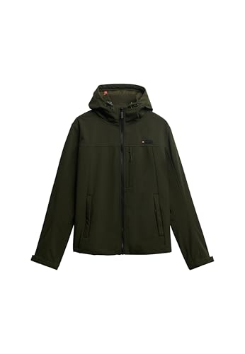 Superdry Herren Kapuzen-Softshell-Trekkerjacke Surplus Goods Olivgrün M von Superdry