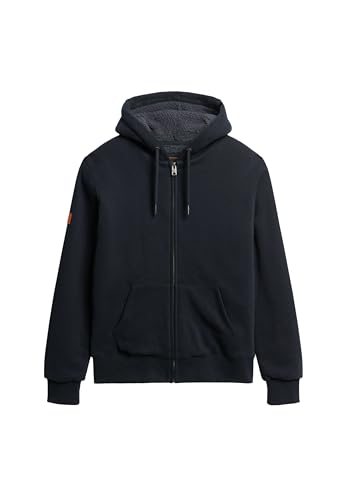 Superdry Herren Kapuzenjacke mit Teddyfellfutter Finster Marineblau L von Superdry