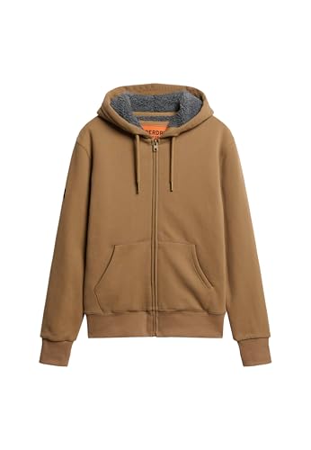 Superdry Herren Kapuzenjacke mit Teddyfellfutter Karamell Braun XXL von Superdry
