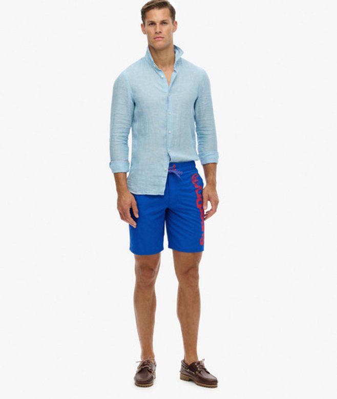 Superdry Herren Klassische Boardshorts Blue - Größe: S von Superdry