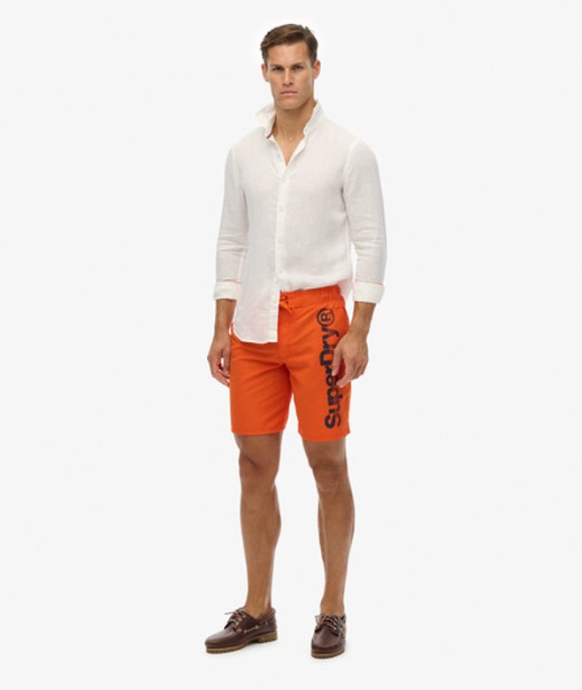 Superdry Herren Klassische Boardshorts Orange - Größe: L von Superdry