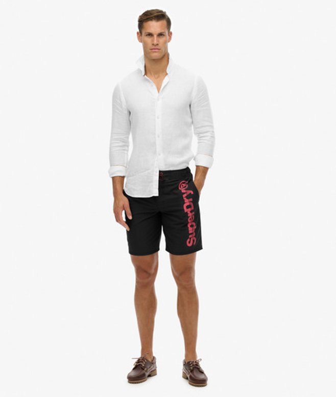 Superdry Herren Klassische Boardshorts Red - Größe: M von Superdry