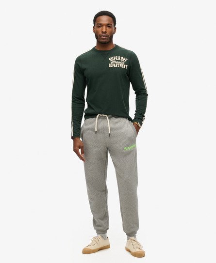 Superdry Herren Klassische Core Jogginghose mit Logo Grau - Größe: M von Superdry