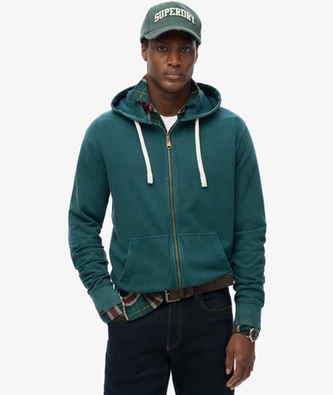 Superdry Men's Klassische Essential Kapuzenjacke Grün - Größe: Xxl von Superdry