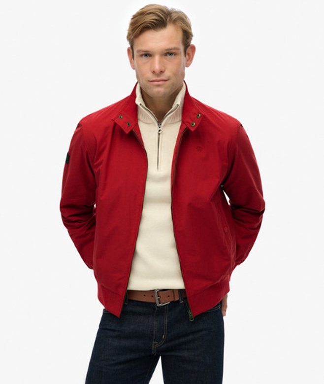 Superdry Herren Klassische Harrington Jacke Red - Größe: L von Superdry