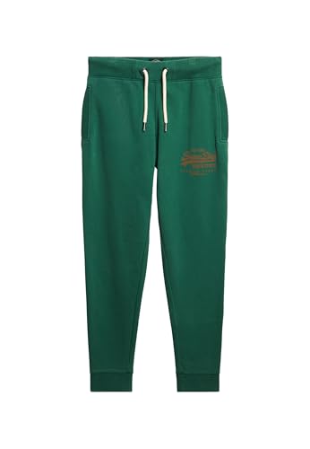 Superdry Herren Klassische Vintage Jogginghose mit Logo-Grafik Piniengrün XL von Superdry