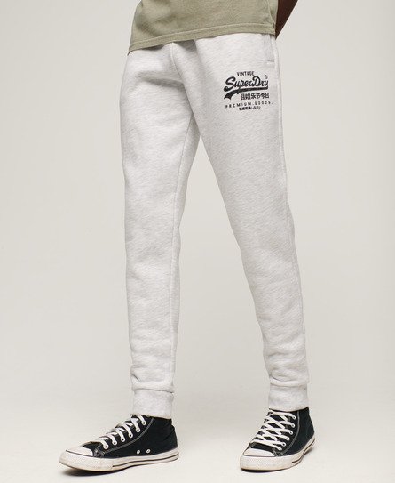 Superdry Men's Klassische Vintage Logo Heritage Jogginghosen Hellgrau - Größe: Xxl von Superdry