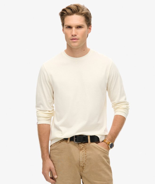 Superdry Herren Klassisches Essential Oberteil Weiß - Größe: S von Superdry