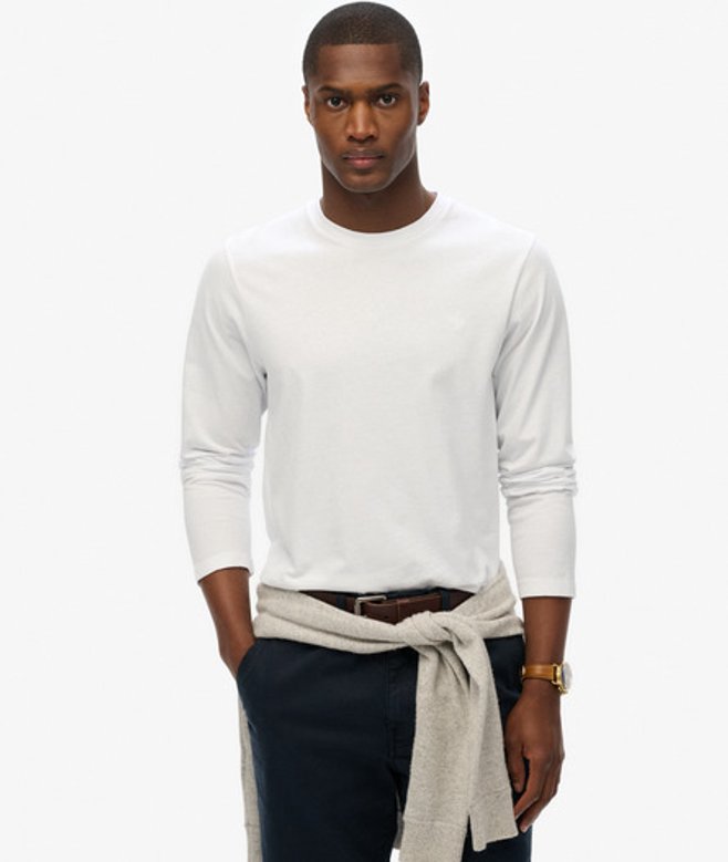 Superdry Herren Klassisches Essential Oberteil White - Größe: M von Superdry