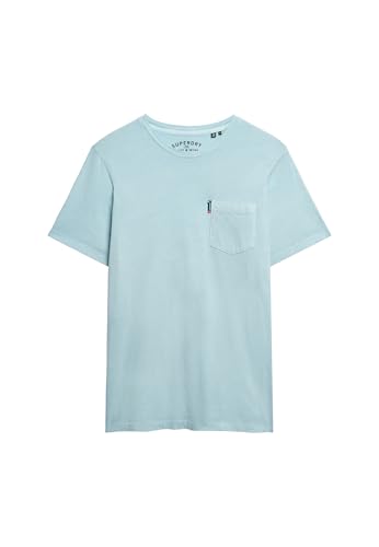 Superdry Herren Klassisches Essential Pocket T-Shirt Verwaschenes Sonnenuntergangsblau M von Superdry