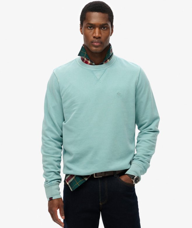 Superdry Men's Klassisches Essential Sweatshirt Blau - Größe: L von Superdry