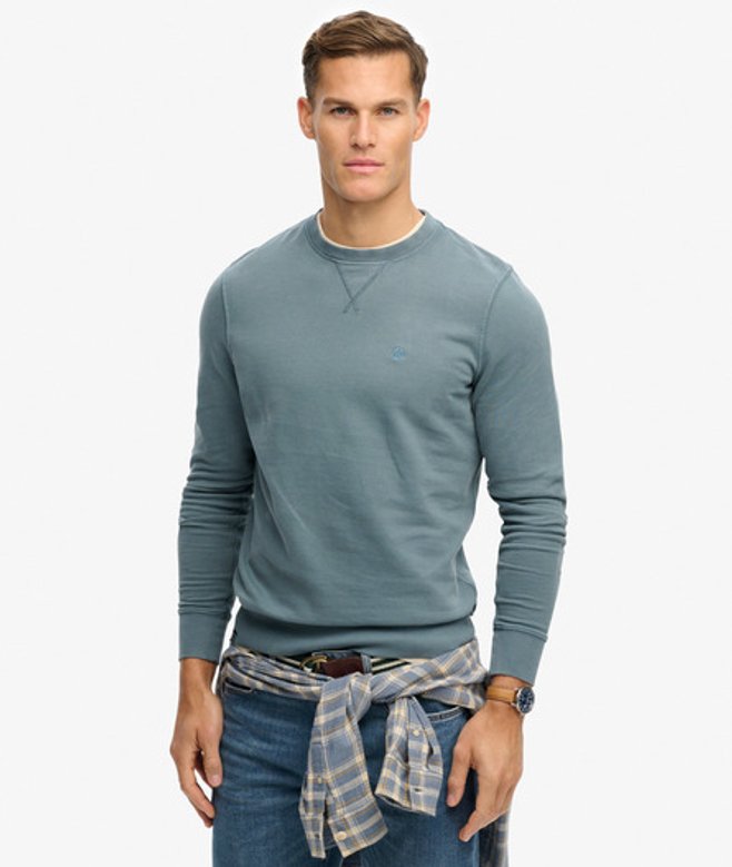 Superdry Herren Klassisches Essential Sweatshirt Blue - Größe: S von Superdry