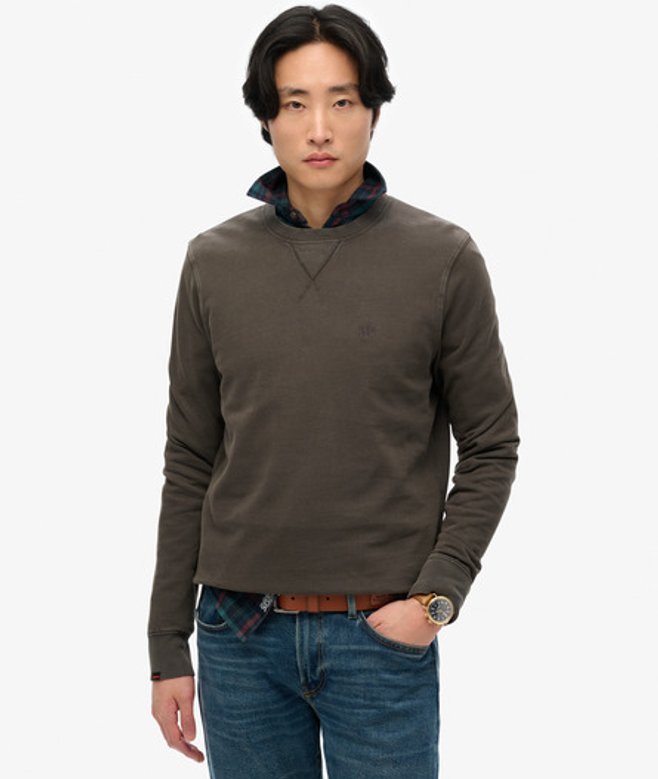 Superdry Herren Klassisches Essential Sweatshirt Dark Grey - Größe: Xxxl von Superdry