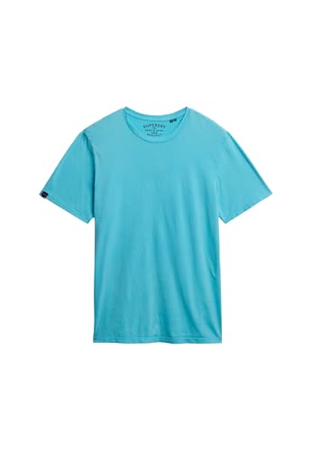 Superdry Herren Klassisches Essential T-Shirt Verwaschenes Neon Himmelblau S von Superdry