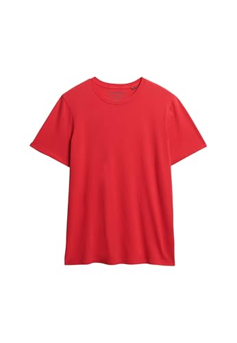 Superdry Herren Klassisches Essential T-Shirt Verwaschenes Preiselbeere Crush Rot L von Superdry
