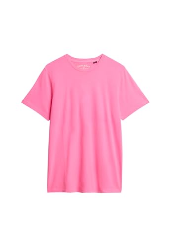 Superdry Herren Klassisches Essential T-Shirt Verwaschenes Trockenes Neonpink XL von Superdry