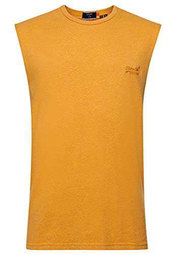 Superdry Herren Klassisches Tanktop aus Bio-Baumwolle Ocker Meliert XL von Superdry