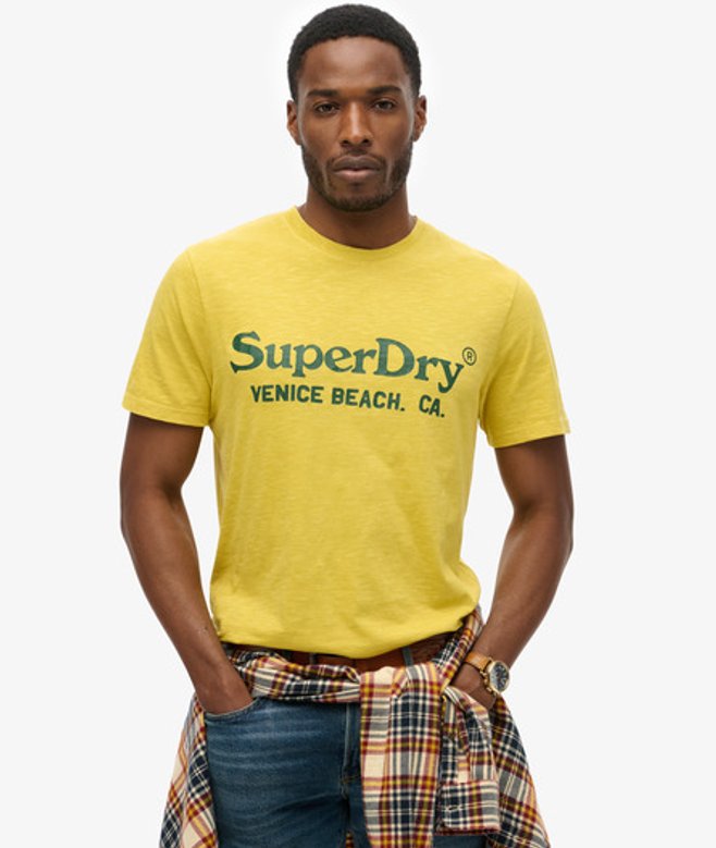 Superdry Herren Klassisches Venue T-shirt mit Logo Gelb - Größe: L Superdry Herren Klassisches Venue T-shirt mit Logo Gelb - Größe: L von Superdry