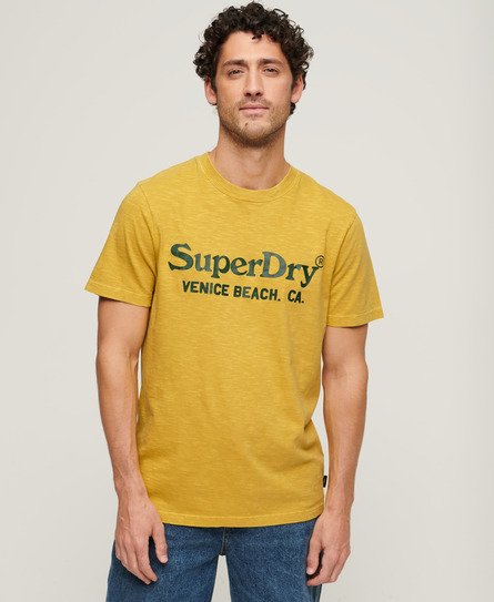 Superdry Herren Klassisches Venue T-Shirt mit Logo Gelb - Größe: Xxl von Superdry