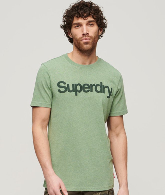 Superdry Herren Klassisches Vintage Core T-shirt mit Logo Kaki - Größe: Xxl von Superdry