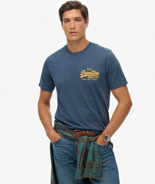 Superdry Herren Klassisches Vintage-t-shirt mit Logoprint Marineblau - Größe: S Superdry Herren Klassisches Vintage-t-shirt mit Logoprint Marineblau - Größe: S von Superdry