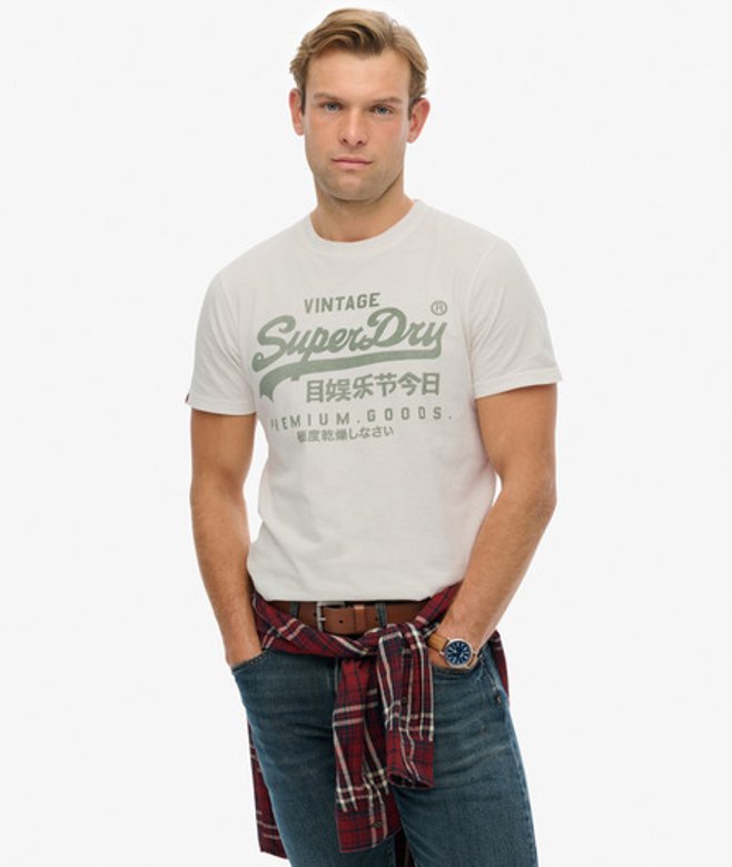 Superdry Herren Klassisches Vintage T-shirt mit Logo White - Größe: Xxl von Superdry