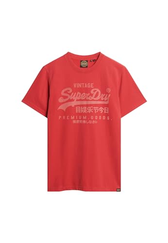 Superdry Herren Kurzärmeliges Oberteil Hemd, Ferra Red Marl, S Superdry Herren Kurzärmeliges Oberteil Hemd, Ferra Red Marl, S von Superdry