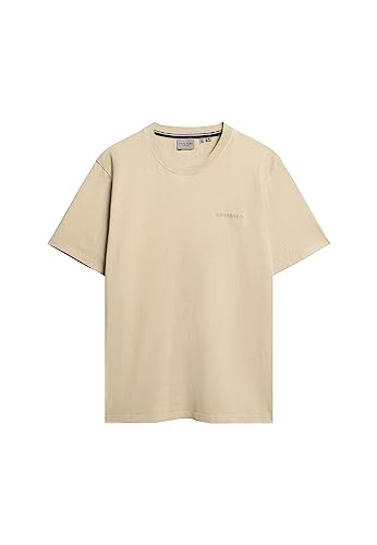Superdry Herren Kurzärmeliges Oberteil T-Shirt, Winter, Twig, Beige, XL von Superdry