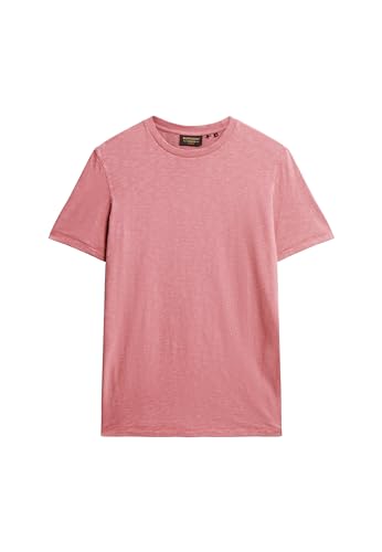 Superdry Herren Kurzärmeliges T-Shirt aus Flammgarn mit Rundhalsausschnitt Mesa Rosé Pink XXXL von Superdry
