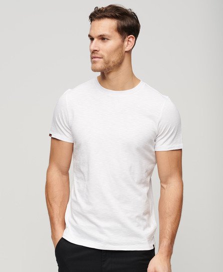 Superdry Herren Kurzärmeliges T-Shirt aus Flammgarn mit Rundhalsausschnitt Weiß - Größe: Xxl von Superdry