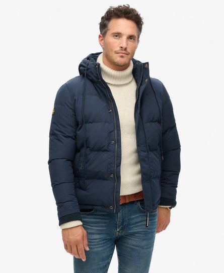 Superdry Men's Everest Steppjacke mit Kapuze Marineblau - Größe: Xxl von Superdry