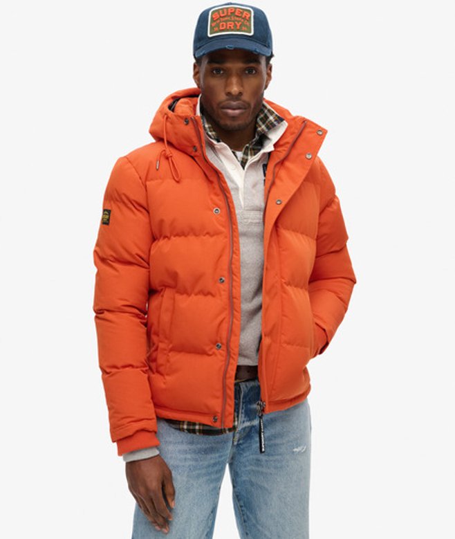 Superdry Herren Orange Steppjacke, Größe: L - Größe: L von Superdry