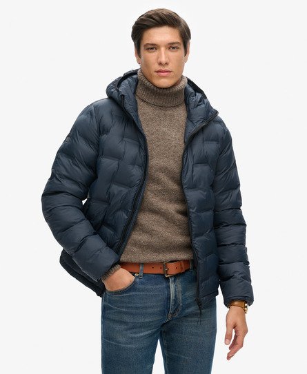 Superdry Men's Kurze Steppjacke Marineblau - Größe: M von Superdry