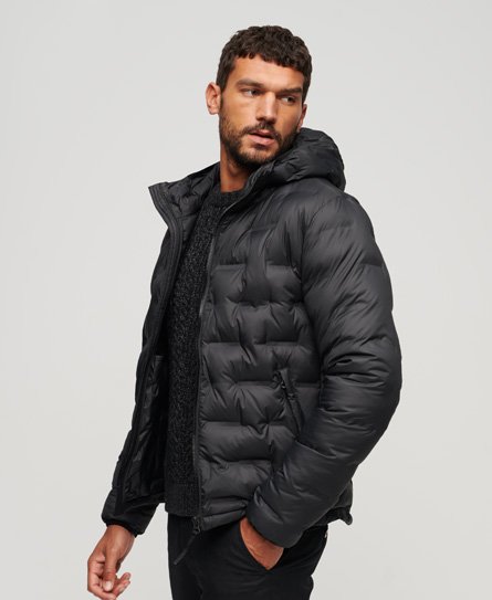 Superdry Men's Kurze Steppjacke Schwarz - Größe: S von Superdry