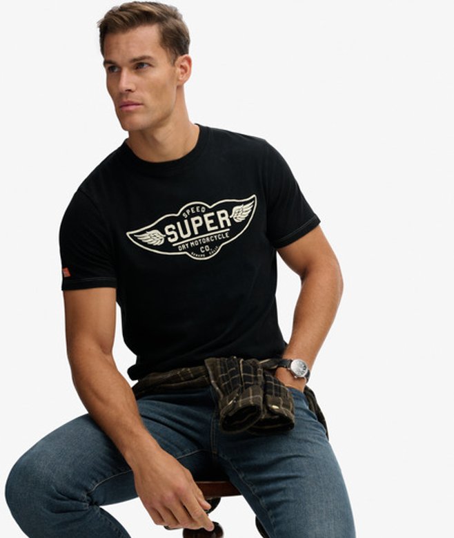 Superdry Herren Lässiges Auto Logo T-shirt Black - Größe: Xxl von Superdry